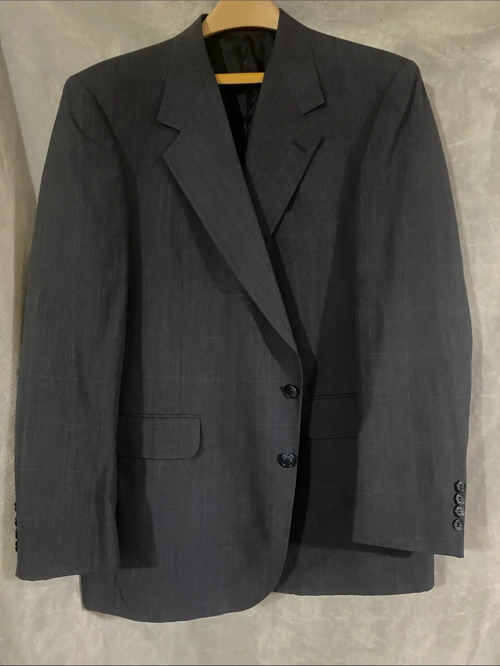 Evan Picone Dark Gray Men's Two-Button Suit Blazer